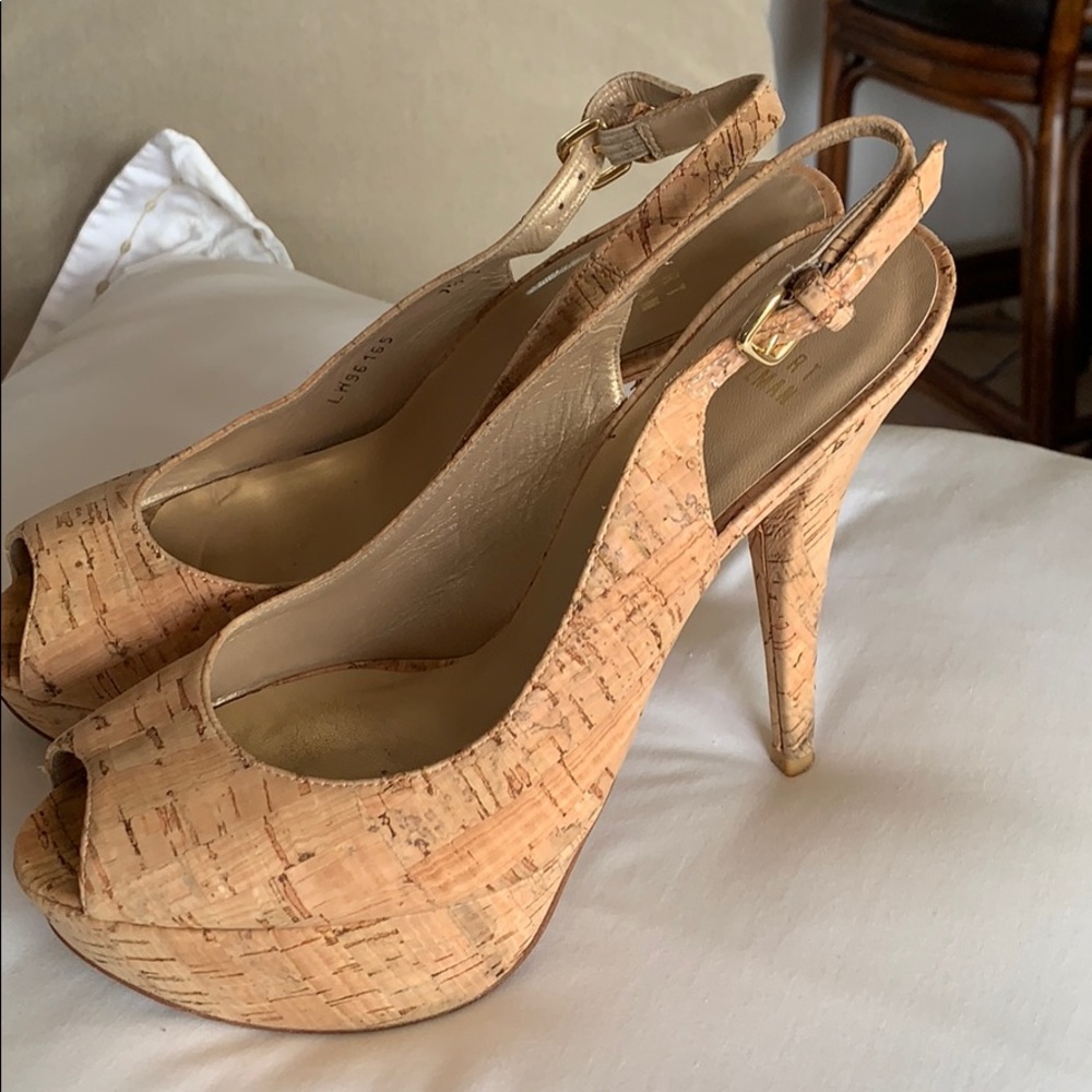 Stuart Weitzman cork heels